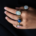 Charlie ring chunky - With Rainbow Moonstone