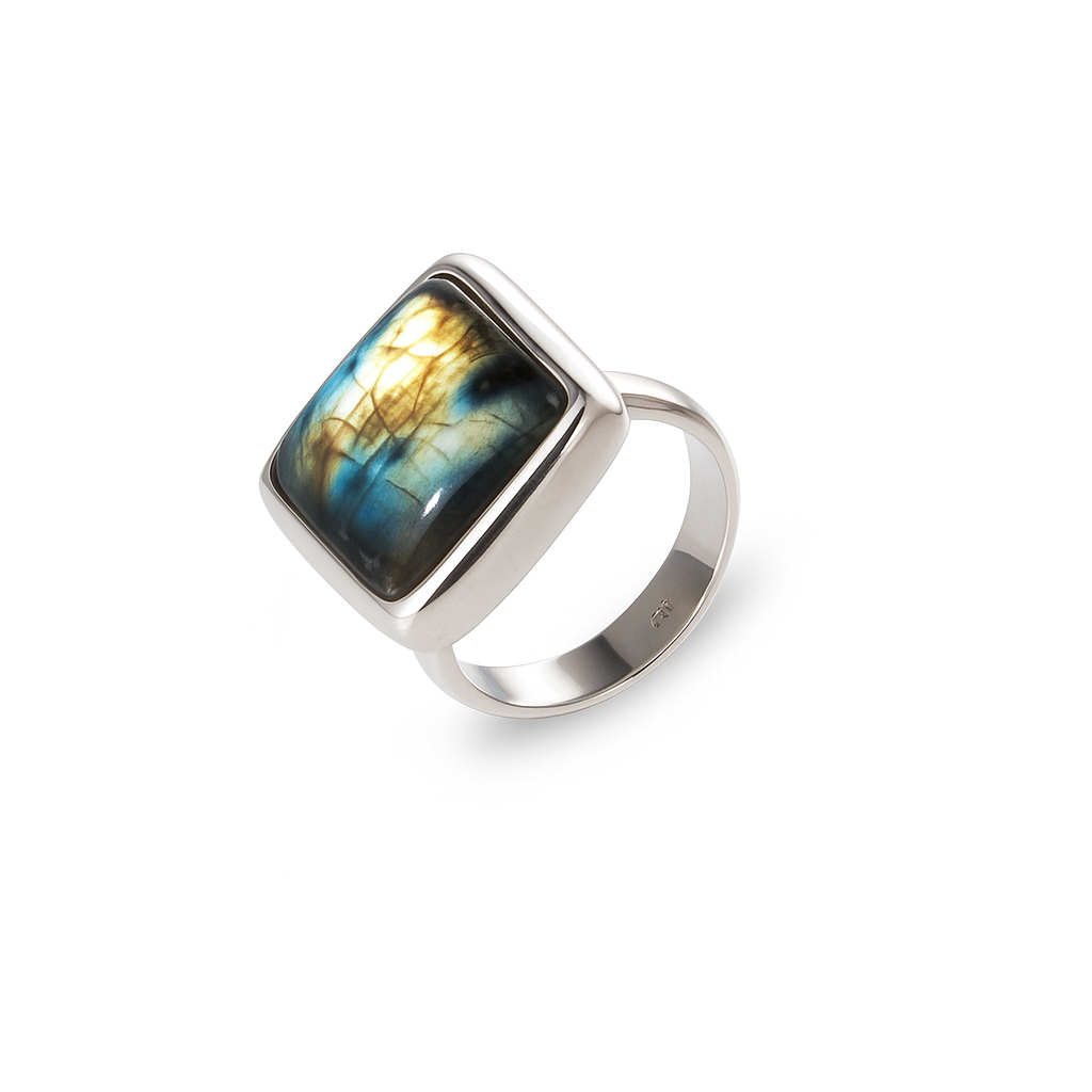 Charlie ring chunky - With big Labradorite