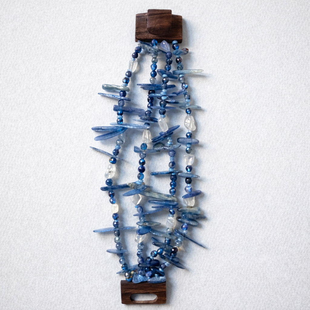 4 strand beaded bracelet - kyonite