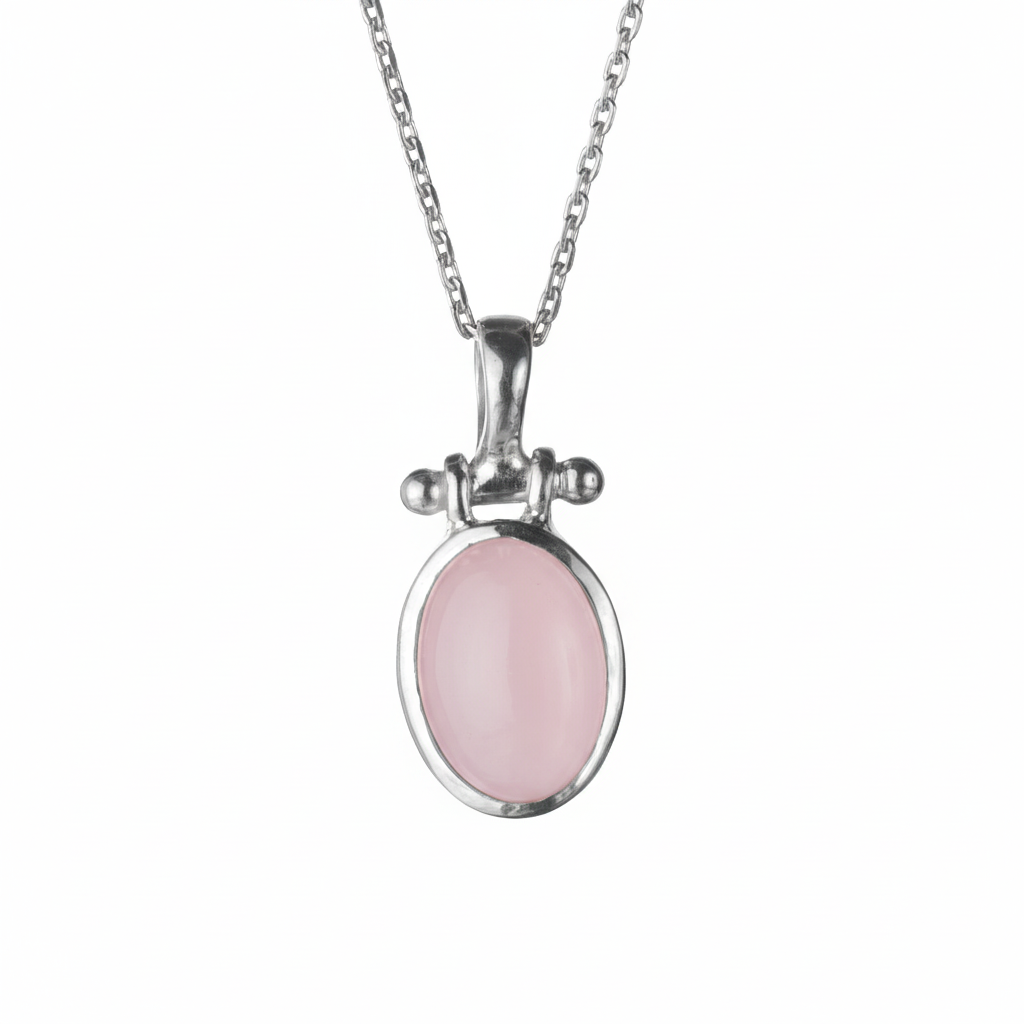 Pendant - With 10x14 Pink Jade