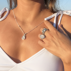 Pendant - With 12 mm Rainbow Moonstone