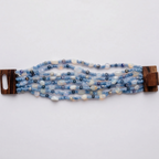 8 strand beaded bracelet - with blue lace agat