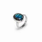 Charlie ring slim - With Labradorite facet