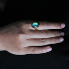 Charlie ring slim - With Labradorite facet
