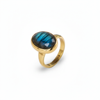 Charlie ring slim - With Labradorite facet
