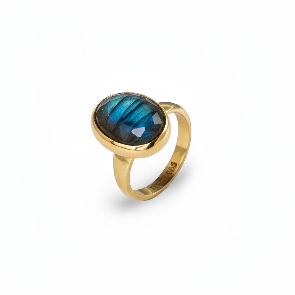 Charlie ring slim - With Labradorite facet