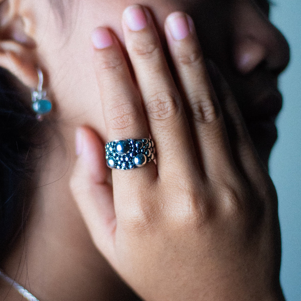 Bubble ring - Silver