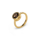 Heart ring -  With Smokey Quartz
