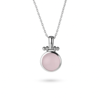 Pendant - With 12 mm Pink Chalcedony