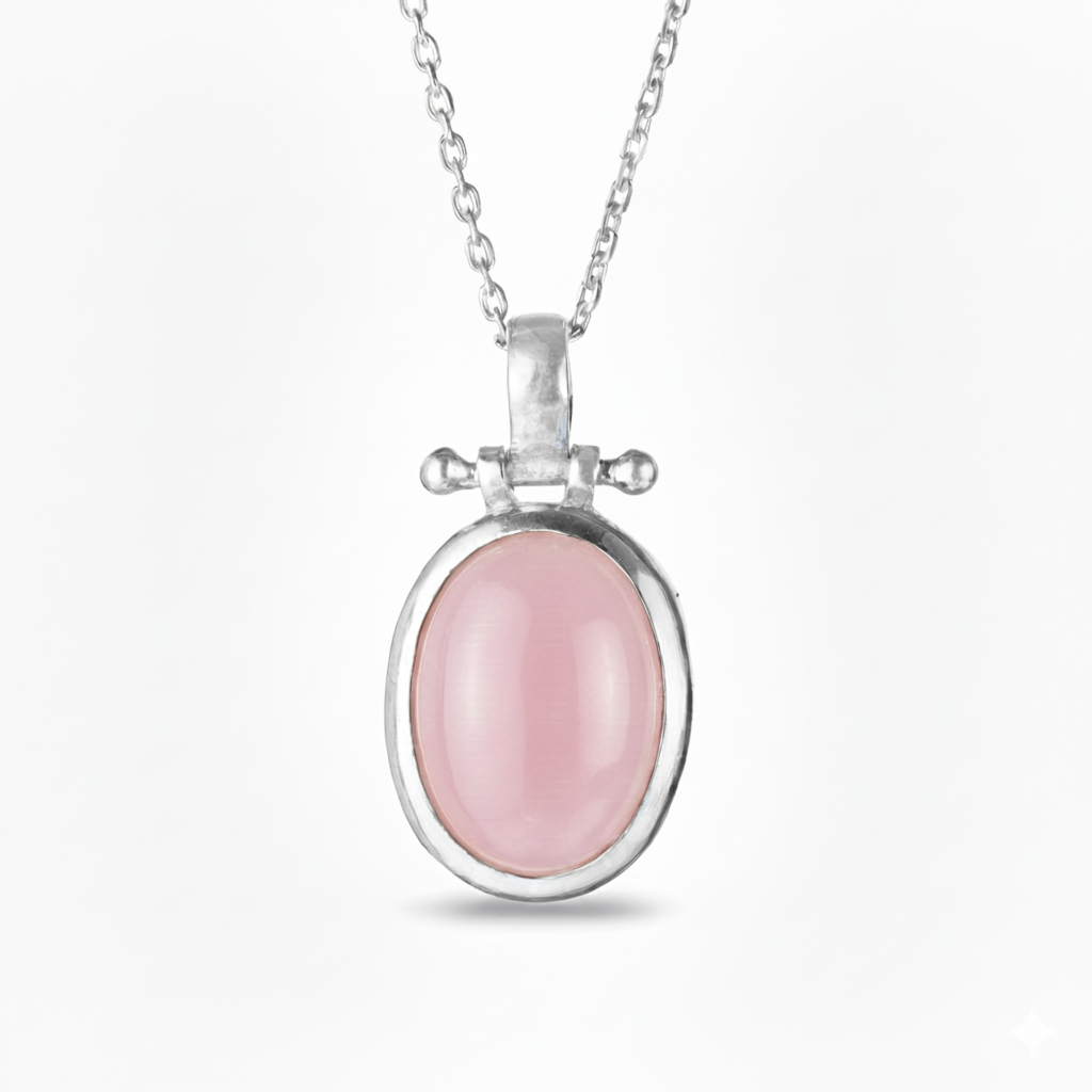 Pendant - With Big Pink Chalcedony