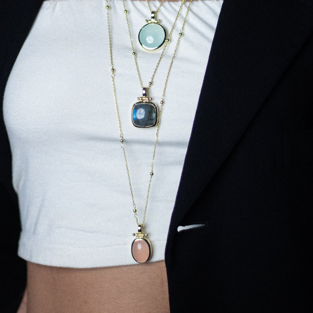 Pendant - With Big Pink Chalcedony