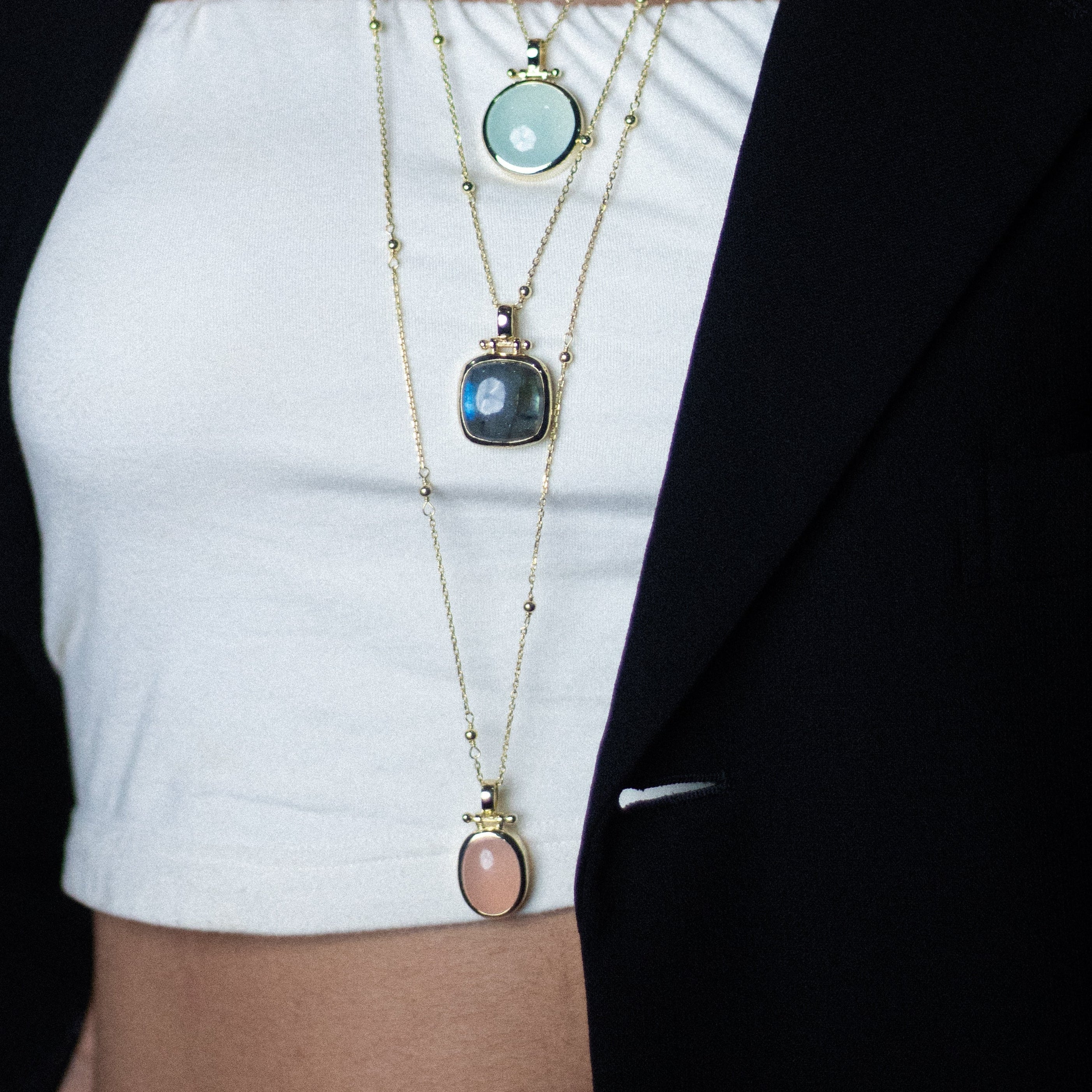 Pendant - With Big Pink Chalcedony