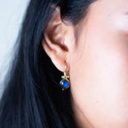 Earrings - With round Labradorite