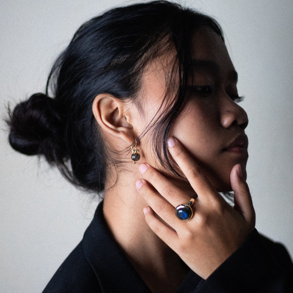 Charlie ring slim - With Labradorite facet