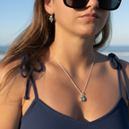 Pendant -  Silver with 7x9 Labradorite