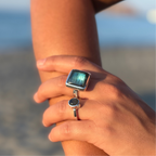 Charlie ring chunky - With big Labradorite