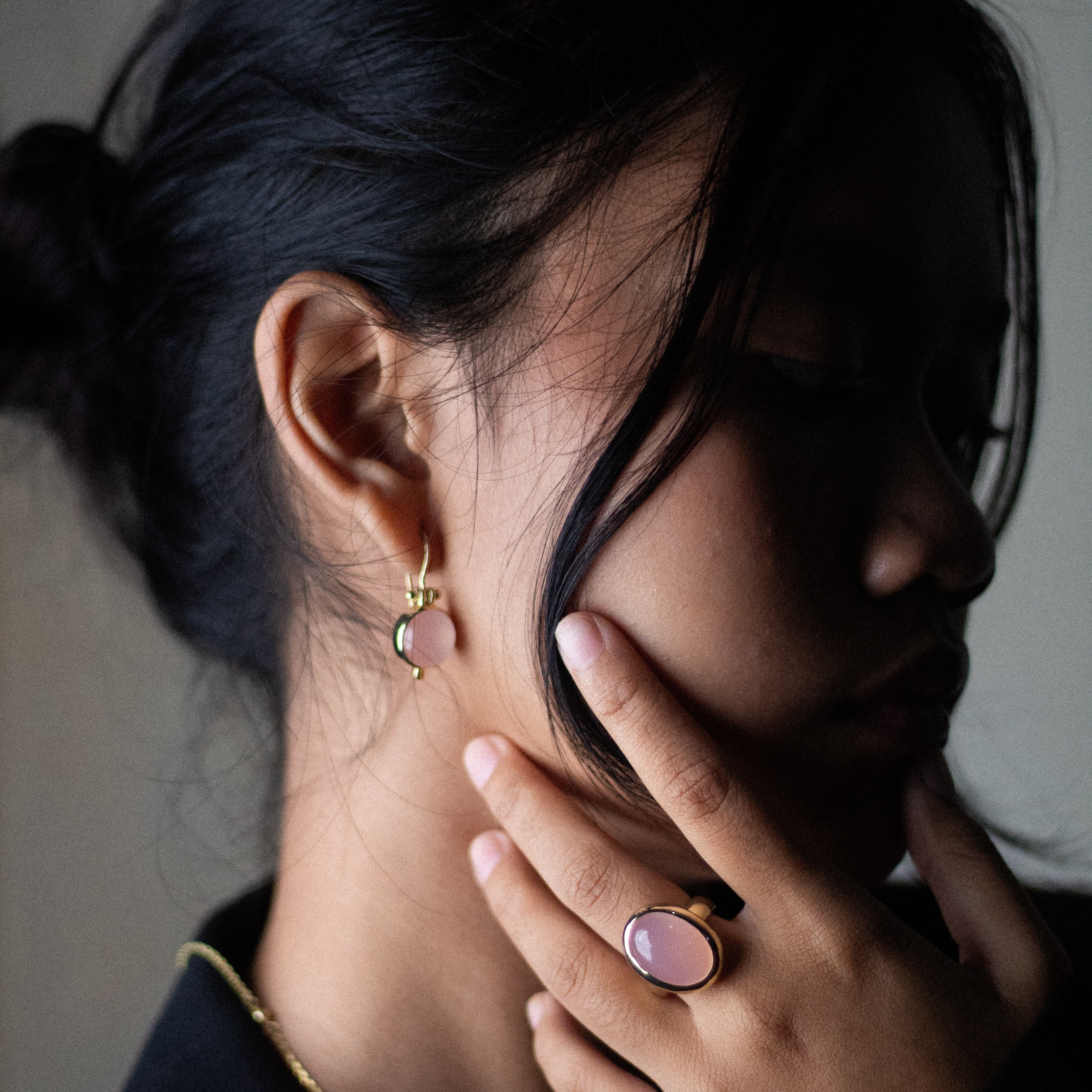 Charlie ring chunky - With Pink Chalcedony