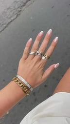 Heart ring - With White Topaz