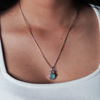 Charlie ring slim - With Aqua Chalcedony rose cut